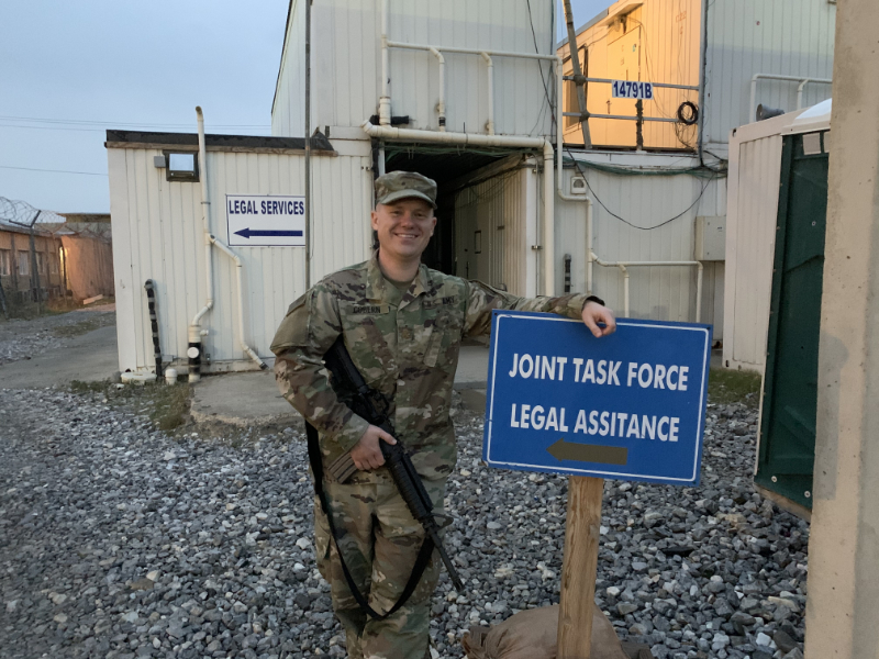 Lieutenant Colonel John Cobern at The Joint Task Force Legal Assistance Center Bagram Airfield-BAF, Afghanistan